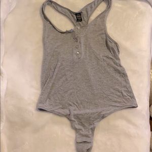Gray Cotton bodysuit